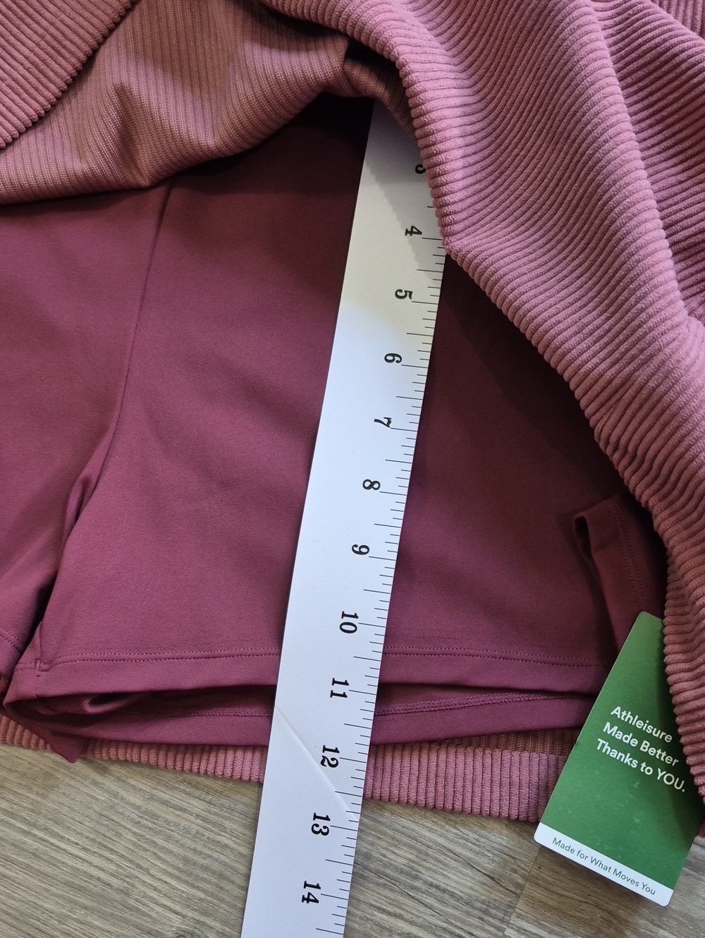 HALARA High Waisted 2 In 1 A Line Rose Pink Corduroy Mini Skirt with Shorts. NWT - Picture 6 of 6
